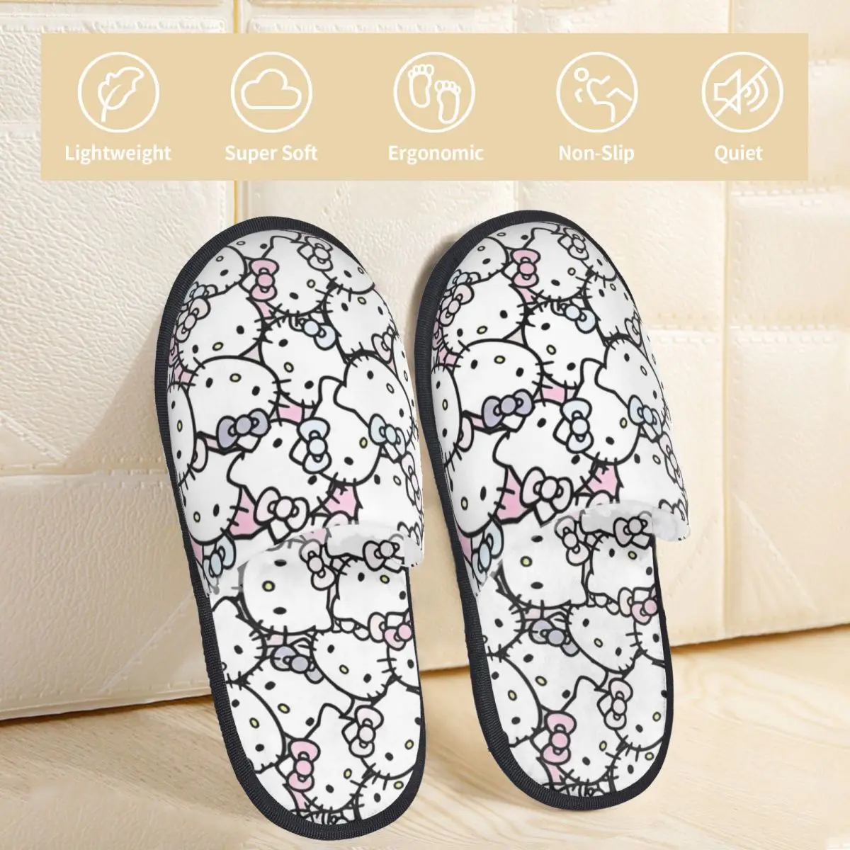 Sanrio Character Slippers for Woman Man House Shoes Soft Indoor Slippers