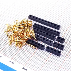 Spring Loaded Pogo pin connector Single Row DIY 2 3 4 5 6 7 8 10 Pole Pitch 2.54 Grid Through Hole PCB Male SMD SMT Female Pad