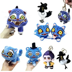 New Anime Kpop Demons Hunters Plush Cute Purple Tiger Black Hat Magpie With 3 Eyes Monster Hunt Girl Group Doll For Fans Gifts