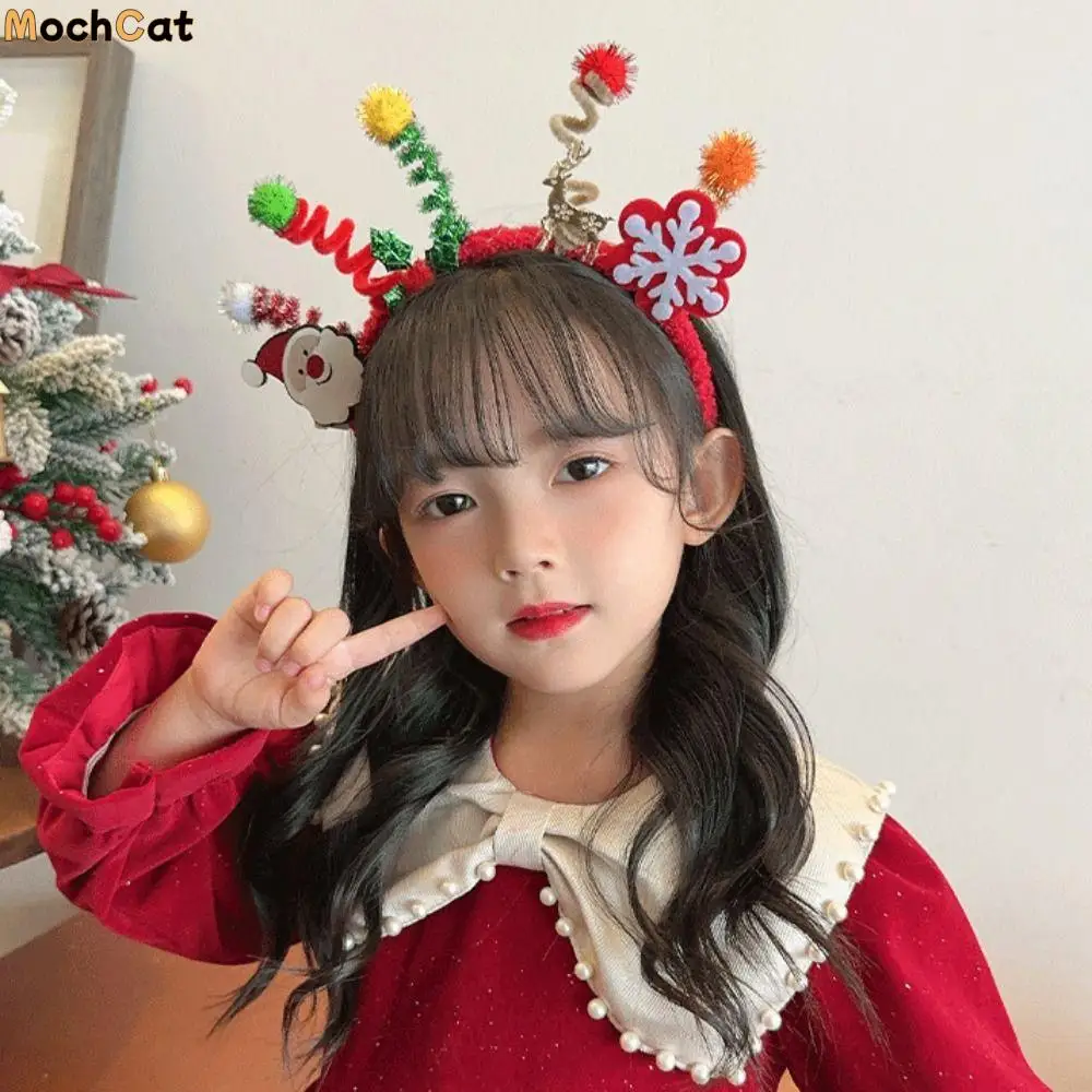 

Hair Accessories Christmas Headband Merry Chritmas Hairband Santa Claus Hair Hoop Headpiece Xmas Antler Hair Hoop Girls/Female