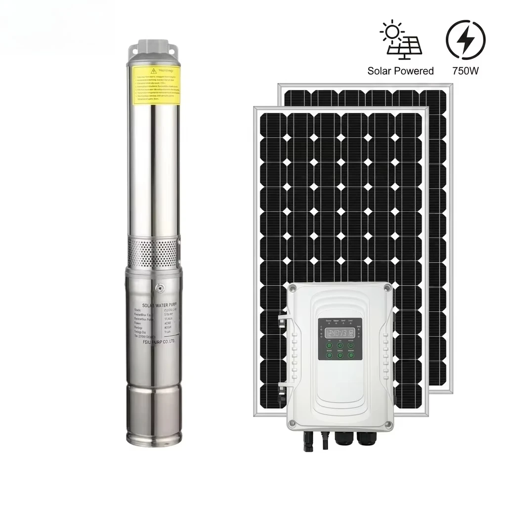 750w CE ISO Approved Bore Hole Agricultural Irrigation Solar Powered System Submersible  Solar Water Pumps for Tanzania