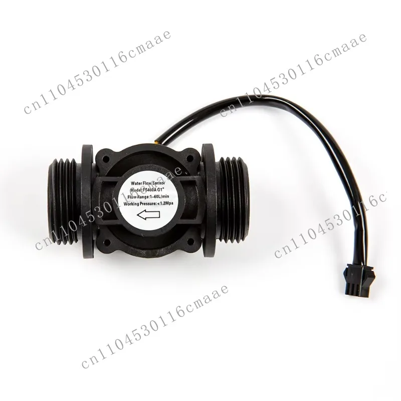Water Flow Sensor Flow Meter, Water Meter Sensor Flow Meter, Water Sensor Count Indicator FS400A G1 DN25 1-60L/Min 3.5-12 V