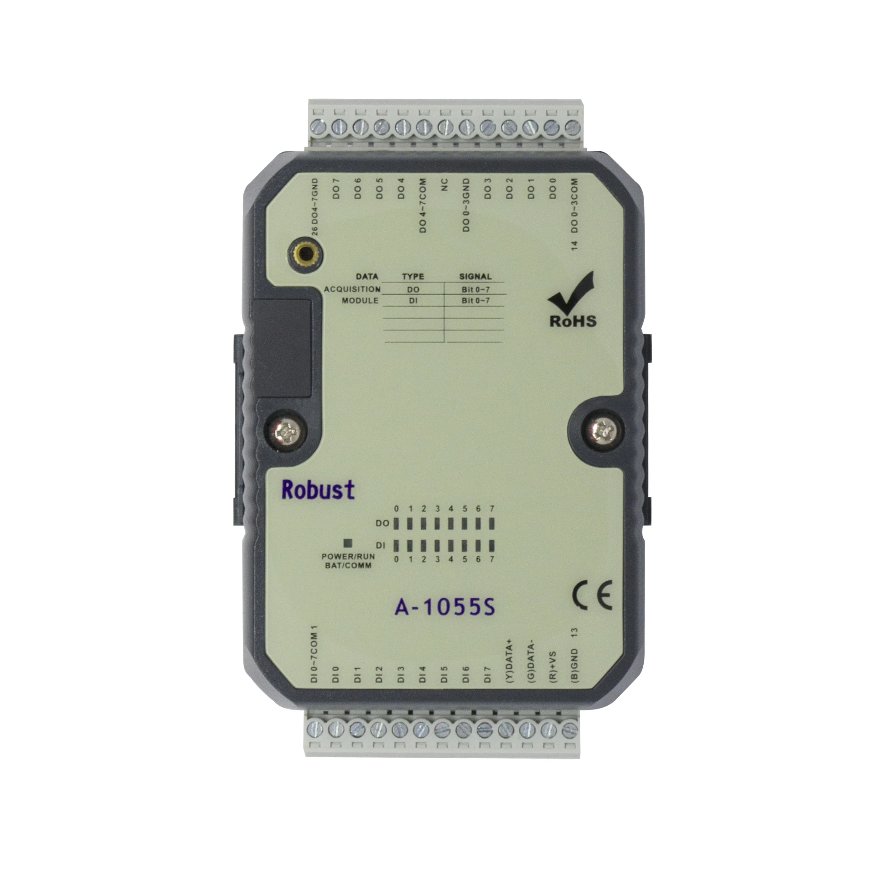 Módulos de E/S RS485 8DI 8DO com Modbus RTU (A-1055S)