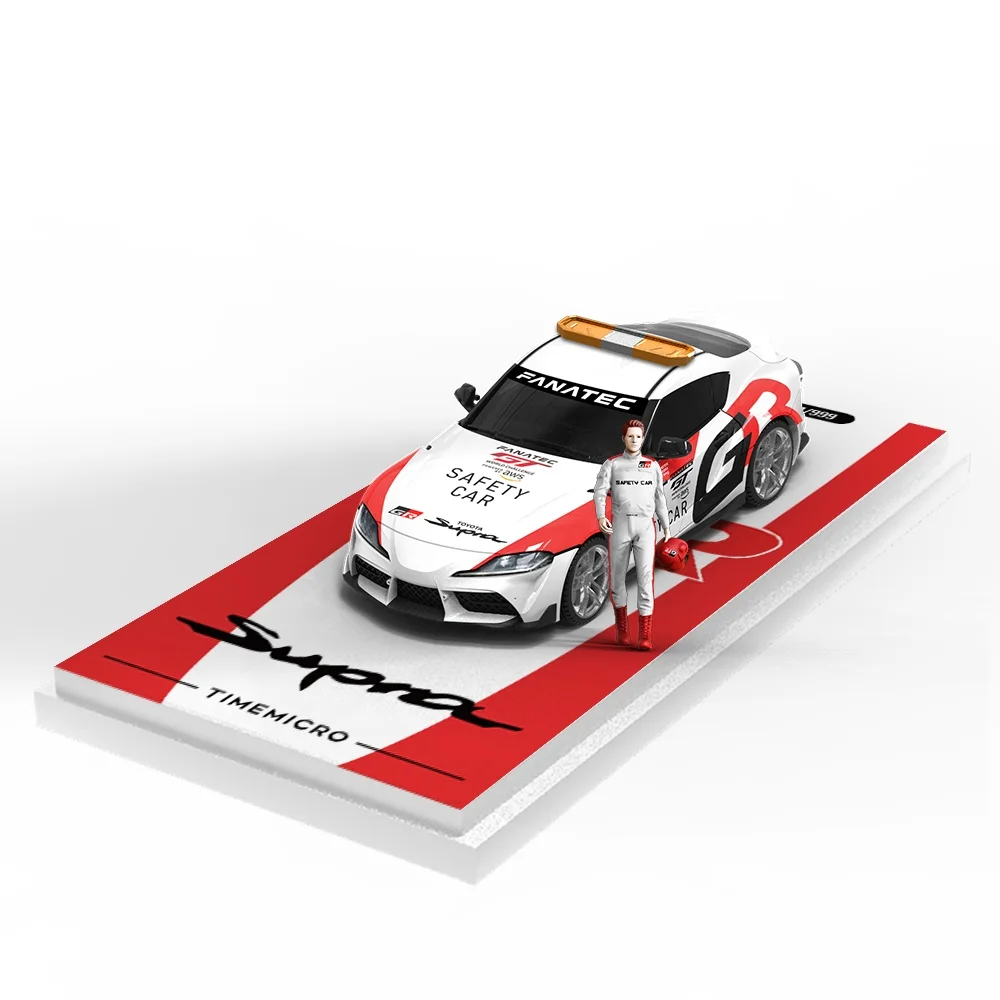 

TimeMicro 1:64 Supra A90- Safety Car White and Red - Doll Version Alloy Model