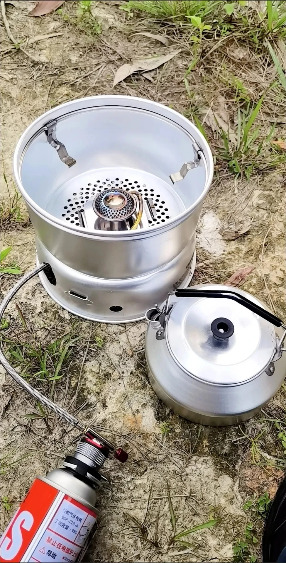 Outdoor Alcohol Stove, Hot Pot, Liquid Gas Stove Head, Self driving Tour, Windproof Portable Integrated Outdoor Stove