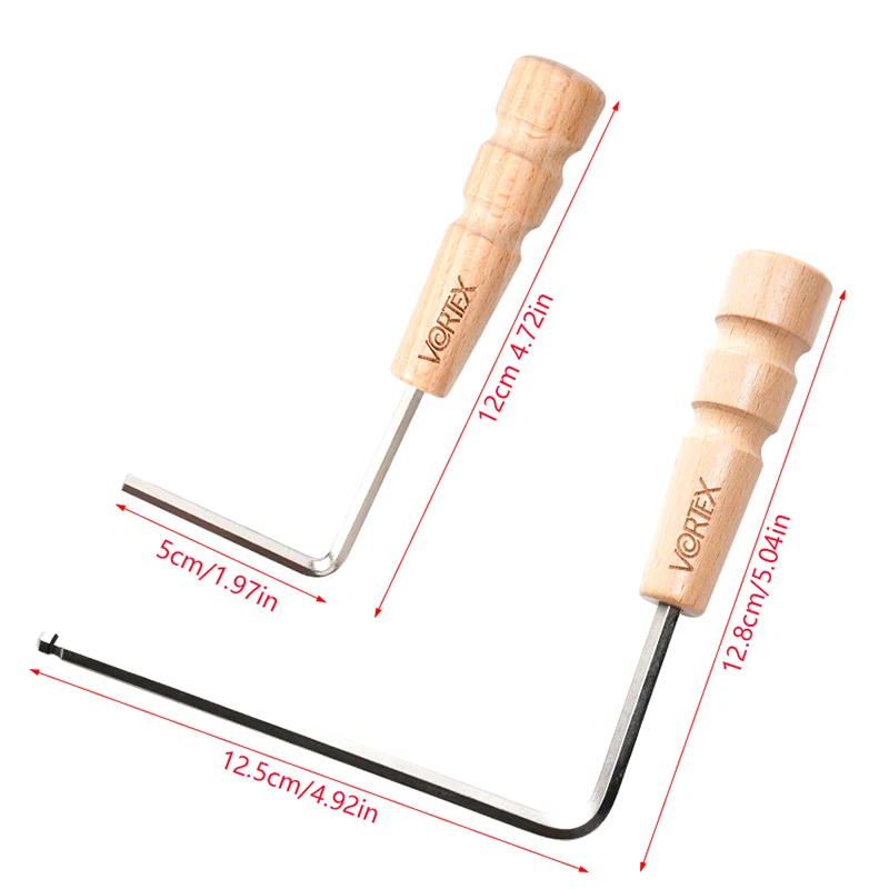 Herramienta de guitarra, mango de madera de 4mm y 5mm para guitarra, llave especial, versión extendida, varilla de ajuste de cuello, llave Hexagonal