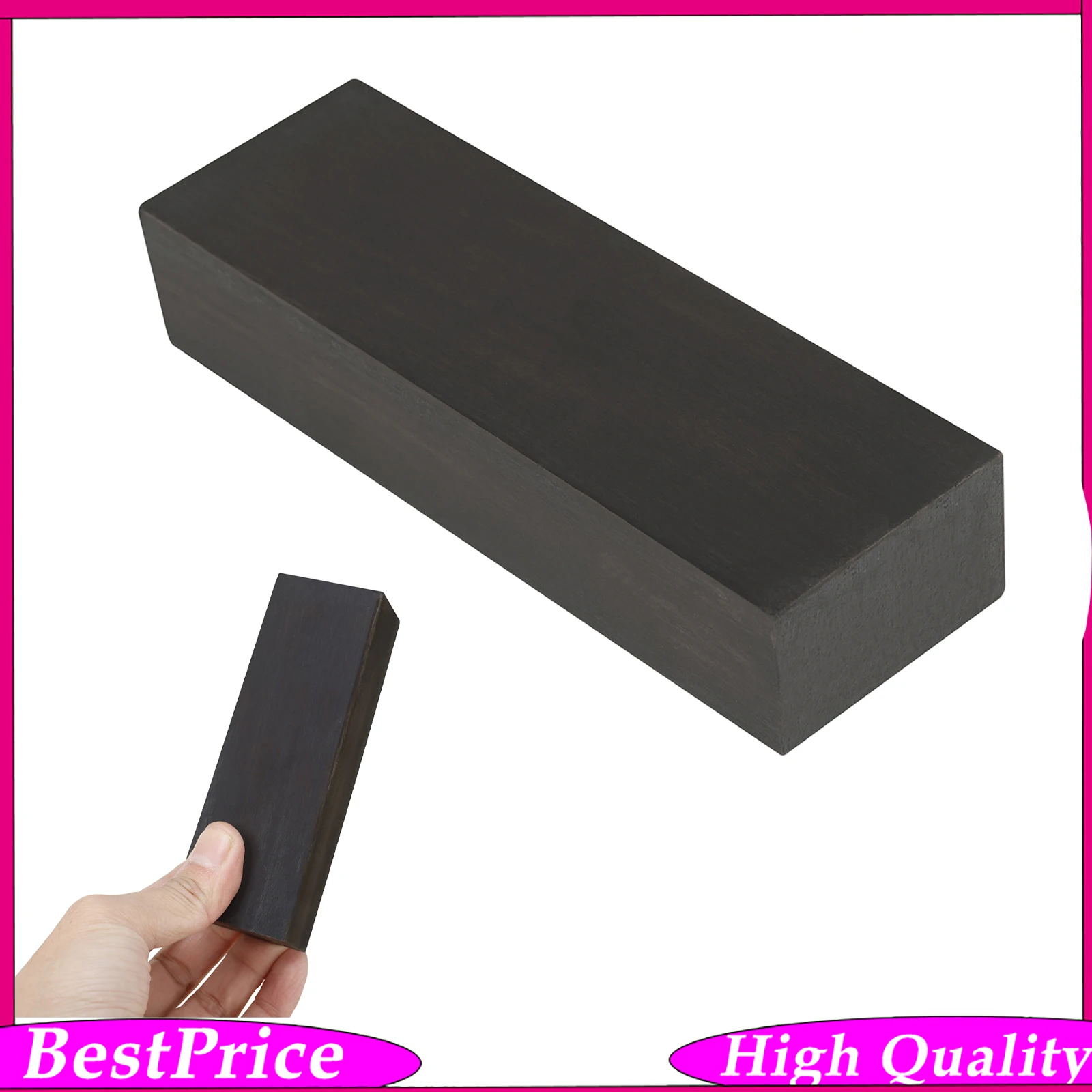 Ebony Wood Blank Solid Wood Block DIY Instrument Handle Raw Material Musical Instrument Modification for Hand Carving Projects