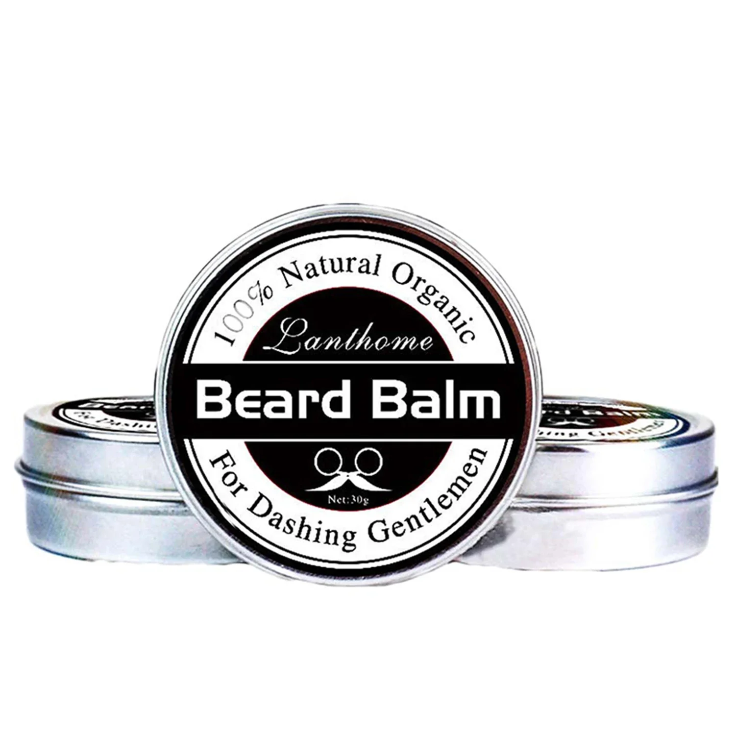 Original Lanthome Beard Balm Conditioner Oil for Growth Grooming Care Organic Moustache Treatment Moustache Wax For Men Hair