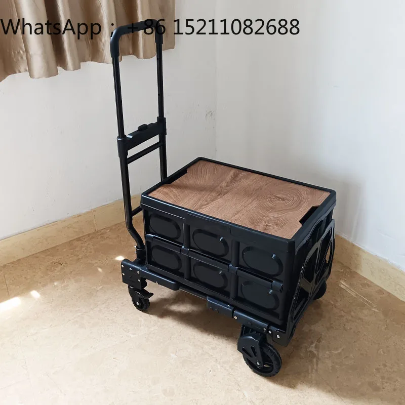 SCY office folding tool cart outdoor practical trolley portable school restaurant flat trolley
