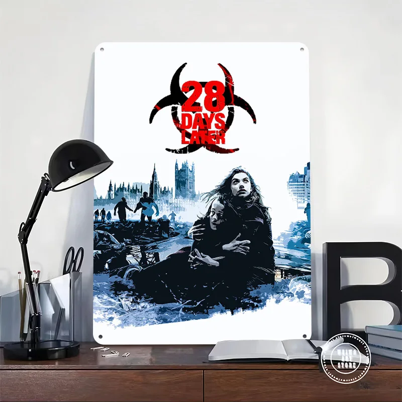 28 Days Later Movie Personalized 3D Textured Metal Poster Wall Art Tinplate Sign for Decor Luxury Decoration Home Decor Items