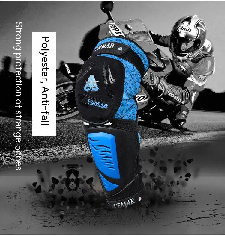 Motorcycle Riding Kneepads Comfortable Breathable Motocross Kneepads Shock-absorbing Anti-fall Motorbike Kneepad High Elasticity