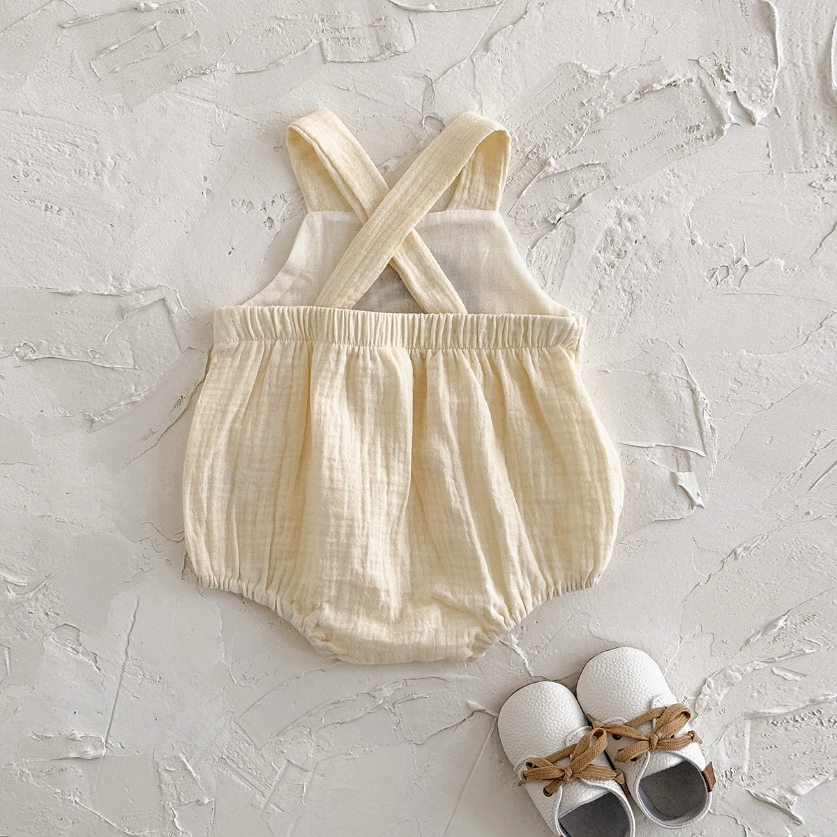 Summer New Rainbow Rope Bright Color Girls Loose Soft Jumpsuit Cute Baby Clothing Romper Suitable for 0-18 Months