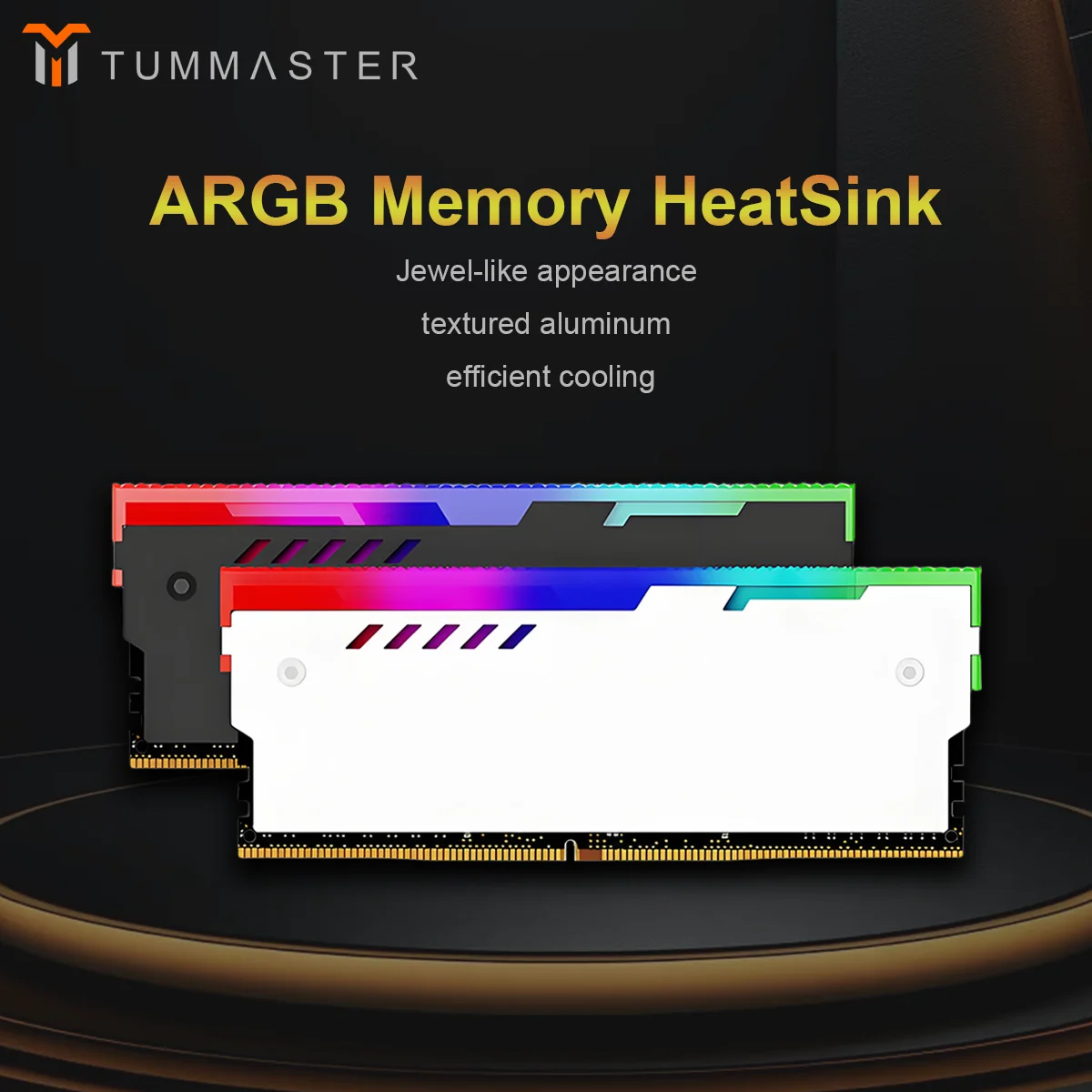 

TUMMASTER GY-06 Computer ARGB RAM Memory Heatsink cooling Vest With Thermal Pad For Desktop Computer Memory DDR2/DDR3/DDR4/DDR5
