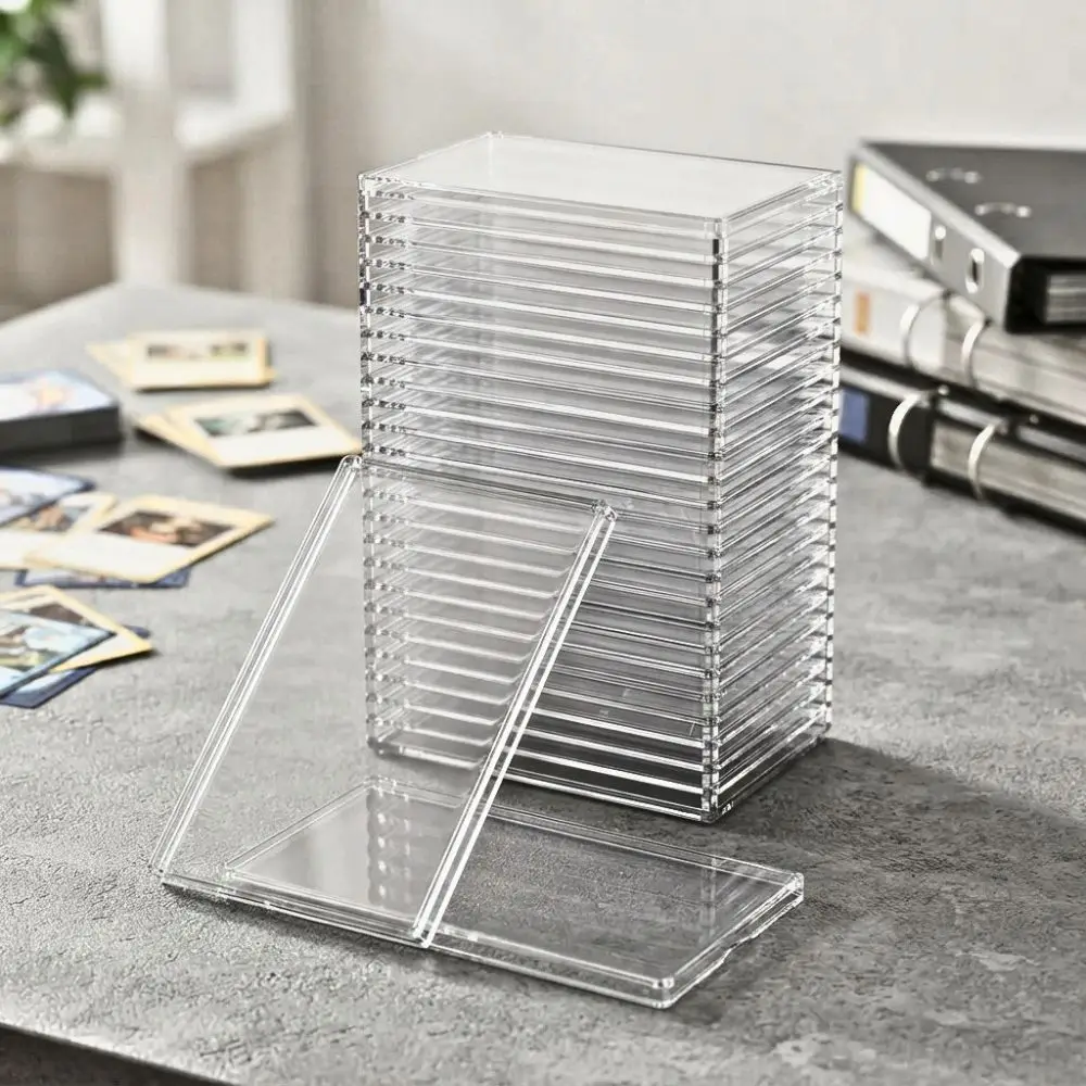 5/16pcs Desktop Acrylic Photocard Brick Stand, Clear Card Display Frame for Kpop Photocard, Trading Collection YMY