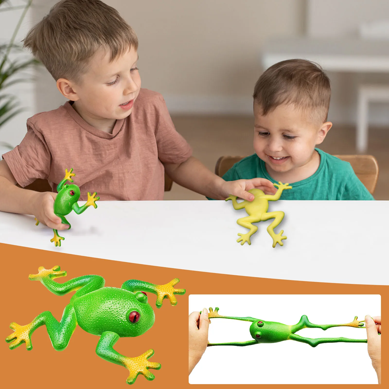 Simulation Frog Model Ornaments Soft Rubber Fake Frog Creative Compulsion Vent Frog Toys Children\'s Gift Sensory Toys