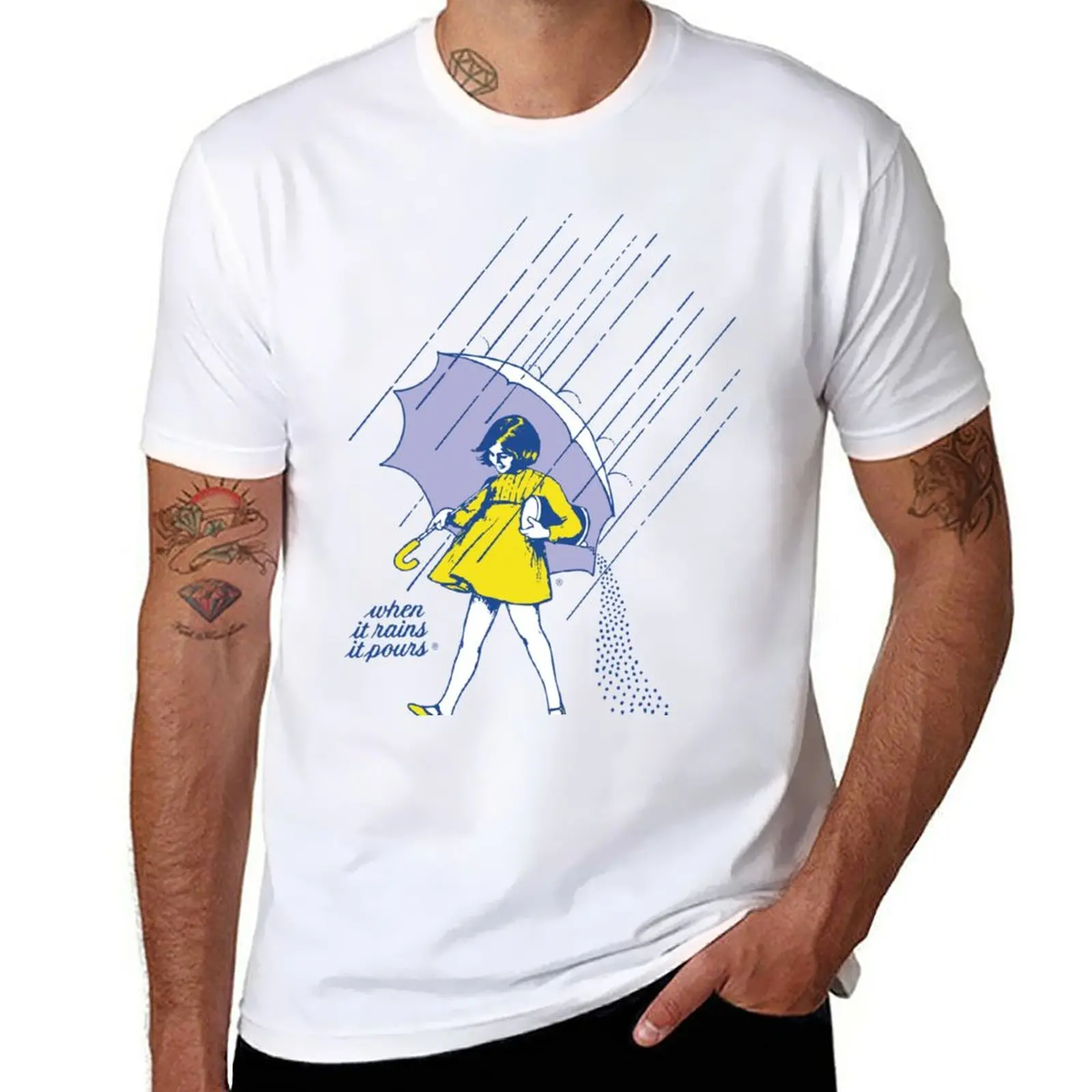 New Morton Salt Girl 1968 Mascot Classic Logo T-Shirt summer clothes blank t shirts custom t shirts t shirts for men pack