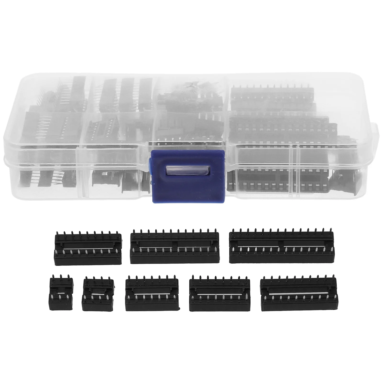 

Ic Chip Socket Set Dip 6 8 14 16 18 20 24 28 Pin Black Integrated Circuit Holder Heat Dissipation DIY Ic Socket Connector