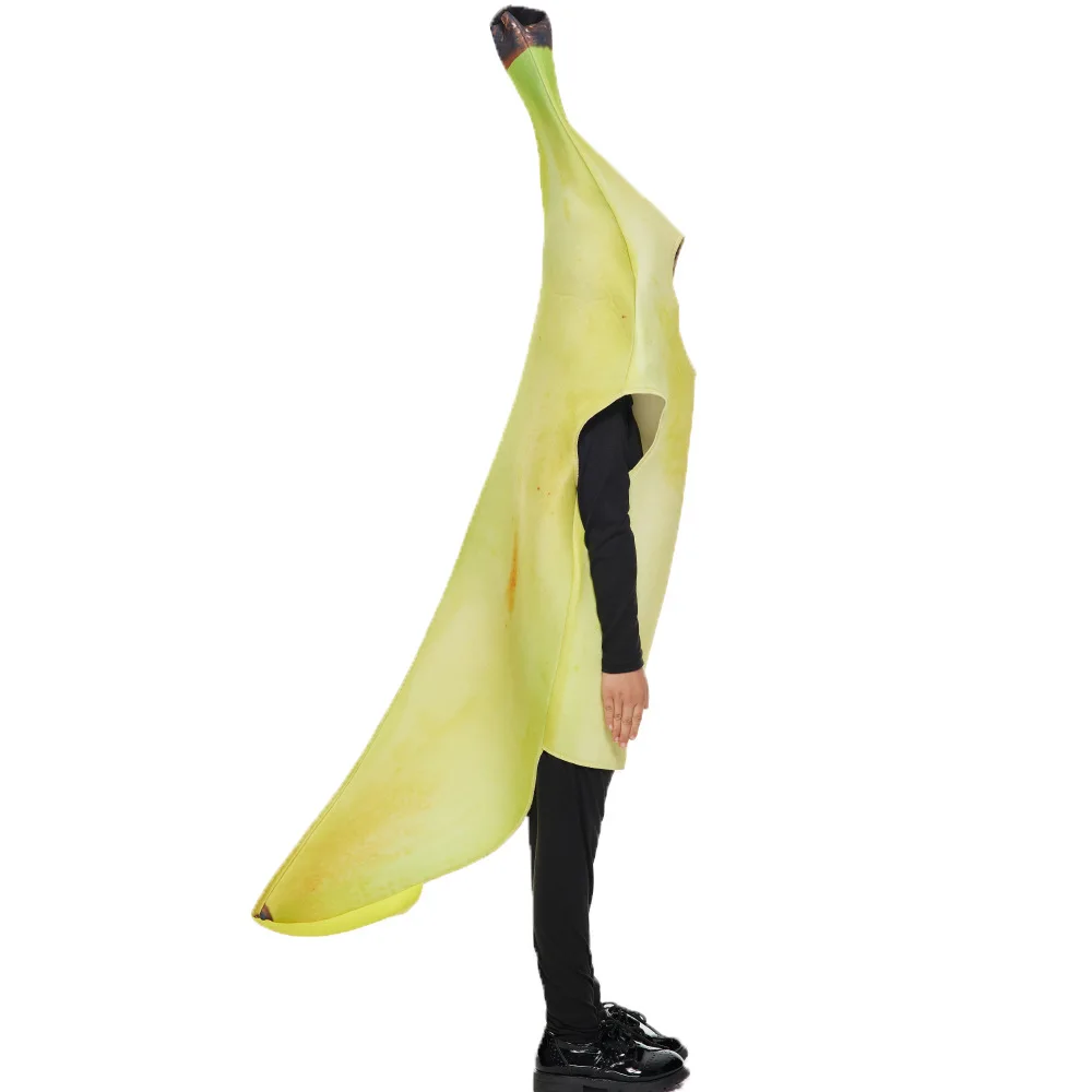 Kinderen Halloween Fruit Snijden Banaan Cosplay Kostuum Banaan Cosplay Outfit Gele Jurk Activiteiten Pak Voor Jongens Meisjes