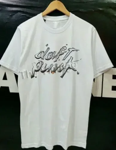 Daft Punk silver print t-shirt