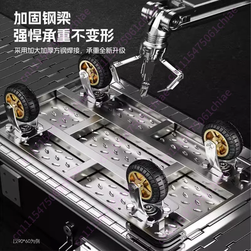 Pull Trolley Handling, Express Flatbed Truck Folding Small Pull Cart, Load-bearing 625 Kg