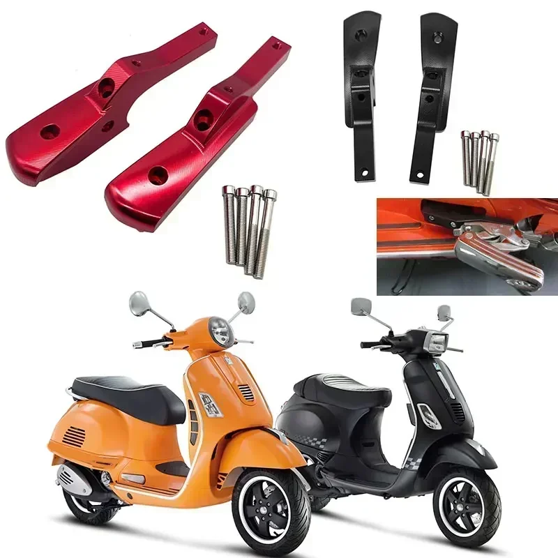 Motorcycle accessoryFit For Vespa GTS GTV 300 GTS300 GTV300 2013-2023 Passenger Extensions Footpegs Extended Accessories Footpeg