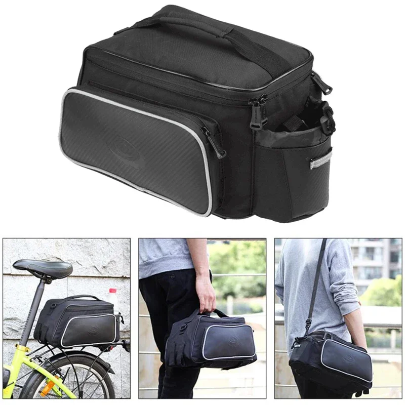 Multifunction Heavy Duty Electric Bike Rear Rack Saddle Bags Ebike Bicycle Case Bicycle Accessories for Road/ Mountain Bicycle