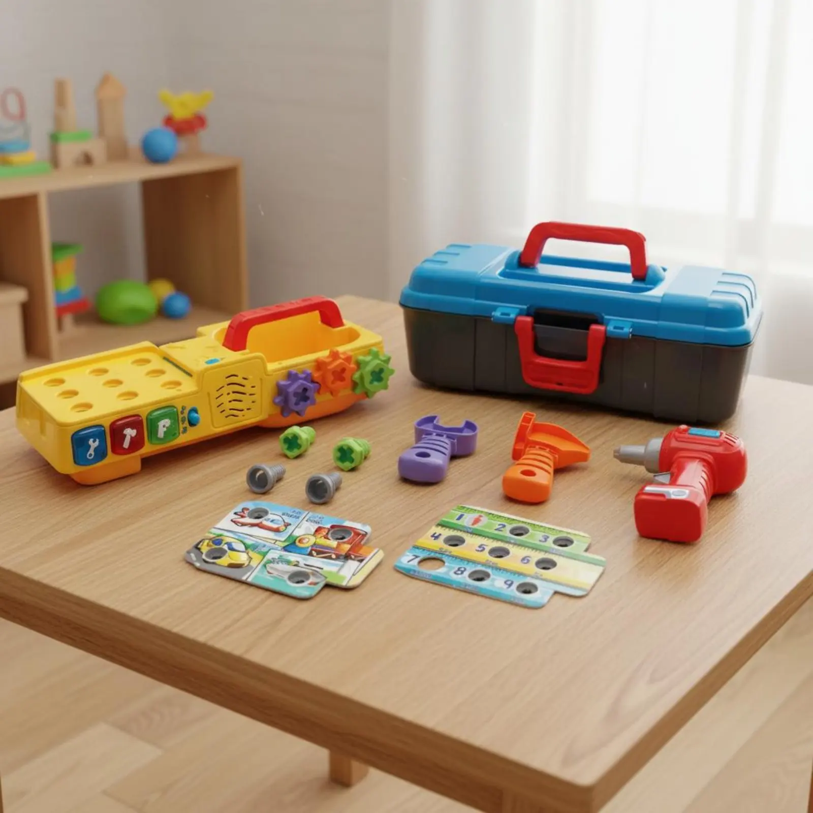 Interactive Learning Tool Set Educational Young Child Pretend Play Tool Kit Electronic Toy Tool Set with Sounds Develops