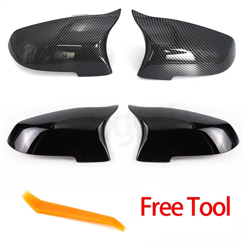 Coque de rétroviseur latéral de voiture en fibre de carbone, BMW Série 5, 6, 7, F10, F11, F18, F07, F12, F13, F06, F01, F02, LCI, Noir, Look, 2x