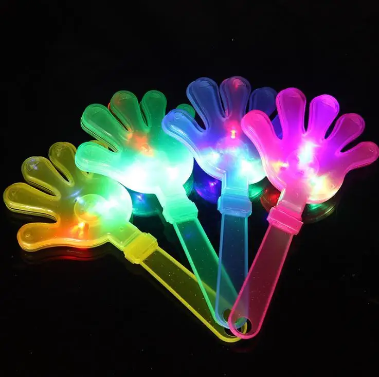 Led Light Up Hand Clapper Concert Party Bar Supplies Novelty Flashing Hand Shot Led Palm Slapper Kids Electronic Wholesale