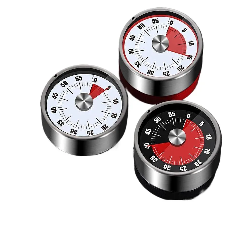 Magnetic Mechanical Kitchen Timer, Reusable Countdown Reminder, No Battery Mechanical Alarm Clock for Fridge Stove Home Cooking