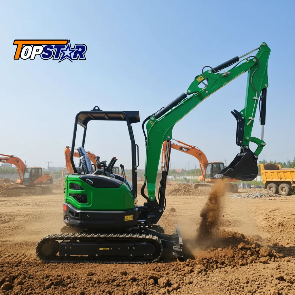 Multifunctional Mini Excavator 1 Ton Lightweight Digger for Urban Greening Garden Digging Land Leveling
