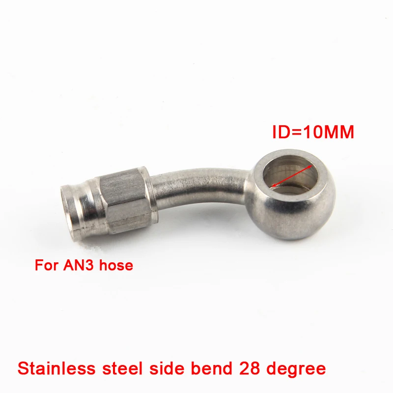 AN3 Motorcycle Motor Bike Hydraulic Brake Oil Hose Line Banjo Fitting m10x1 stainless Steel 10mm