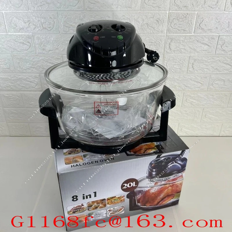 20L Multifunctional Large Capacity Household Light Wave Furnace Air Fryer Glass Electric Fryer French Fry Machine