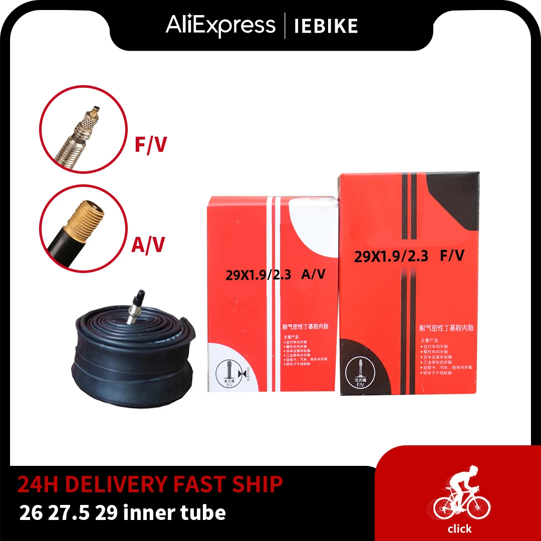 Bicycle Inner Tube MTB bike 1pc Tires 26 27.5 29 inches 1.5/1.75 1.9/2.125 2.3/2.4 A/V F/V Cycling butyl rubber Inner Tube