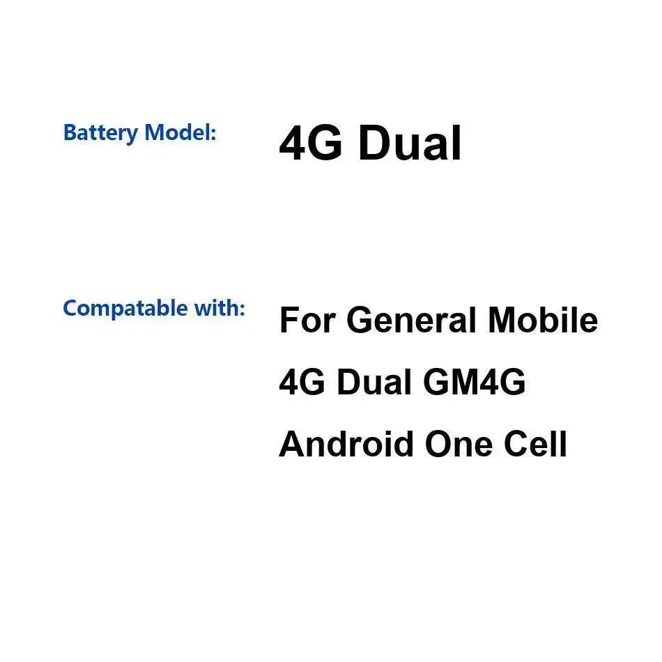 

Mobile Phone Battery For General GM4G 2500Mah Premium Replacement 4G Dual