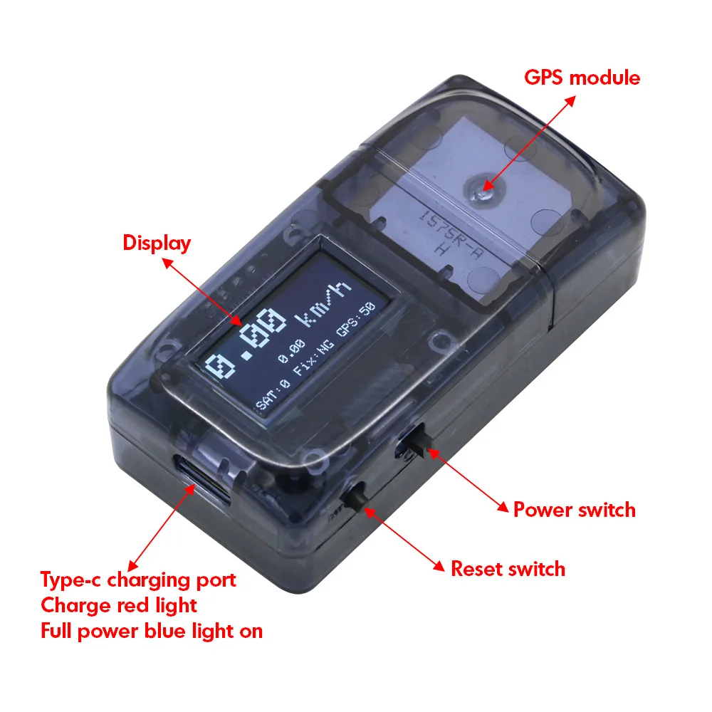 ZMR GPS Speed Detector Speedometer Built-in LIPO Battery for RC Model Airplane FPV Racing Freestyle Drones DIY Parts