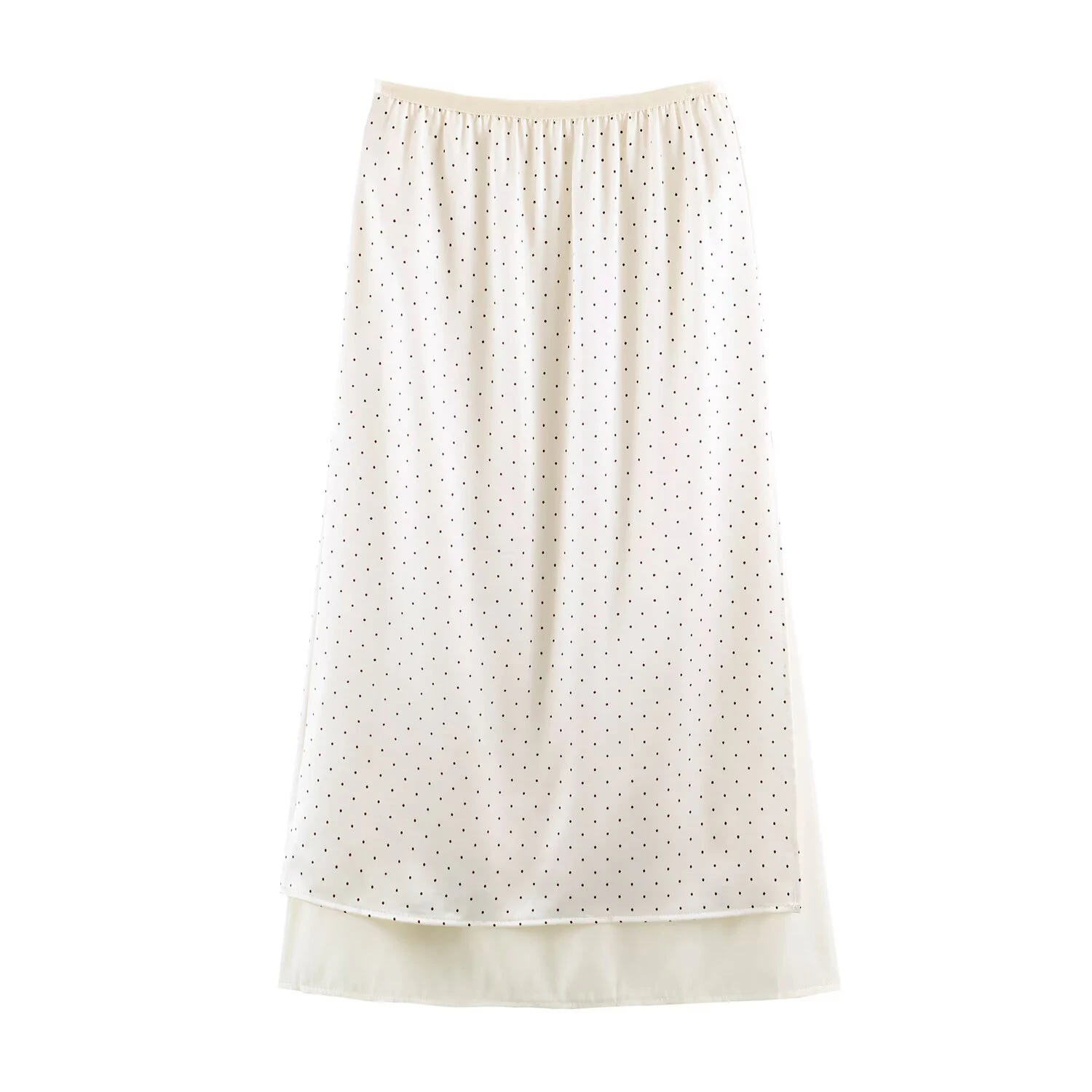 DEEABAE Summer New Product Women's Wear European and American Acetate Satin Long Style Split Chiffon Half Skirt Long Skirt