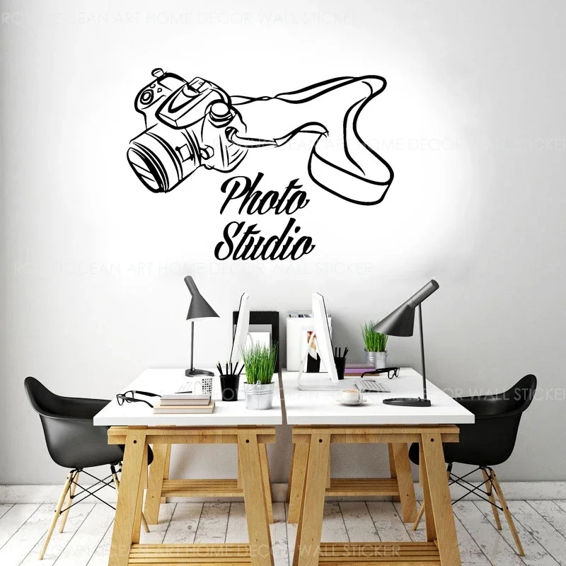 Photography Photo Studio Sign Logo Wall Sticker Vinyl Interior Business Room Office Decor Camera Decals Window Wallpaper 2084