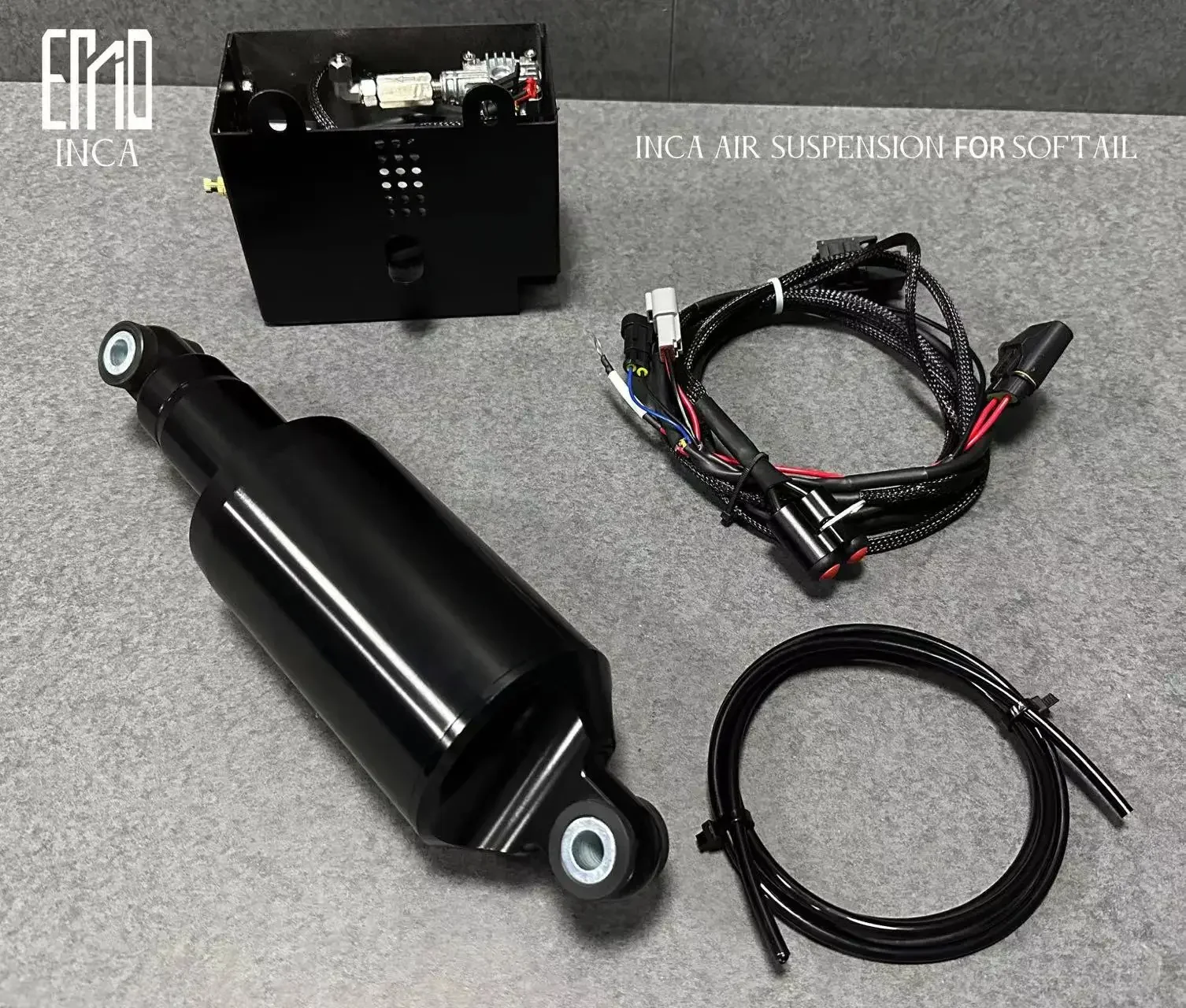 

INCA CUSTOM Motorcycle Single Air Suspension Package, Suitable for The Entire Softail Series