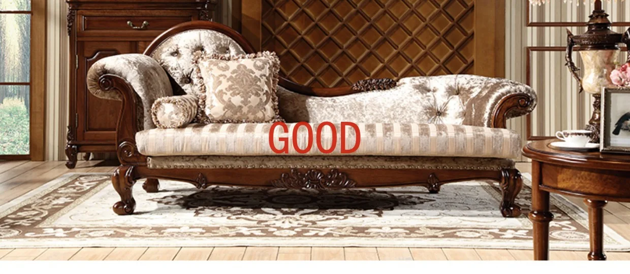 

American Solid Wood Chaise Longue Living Room Single Sofa Bed Beauty Bed Taffy Chair Chaise Longue