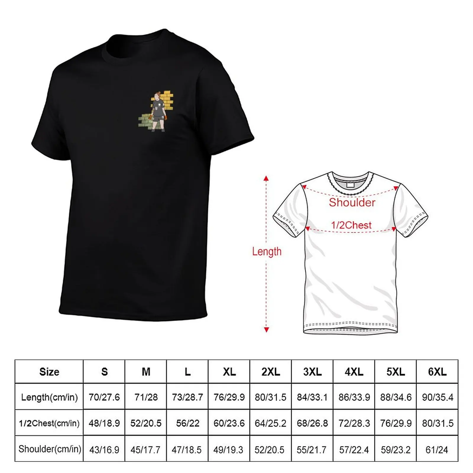 Mackenzie Arnold Brick Wall T-Shirt All Match Print Short Sleeve Top