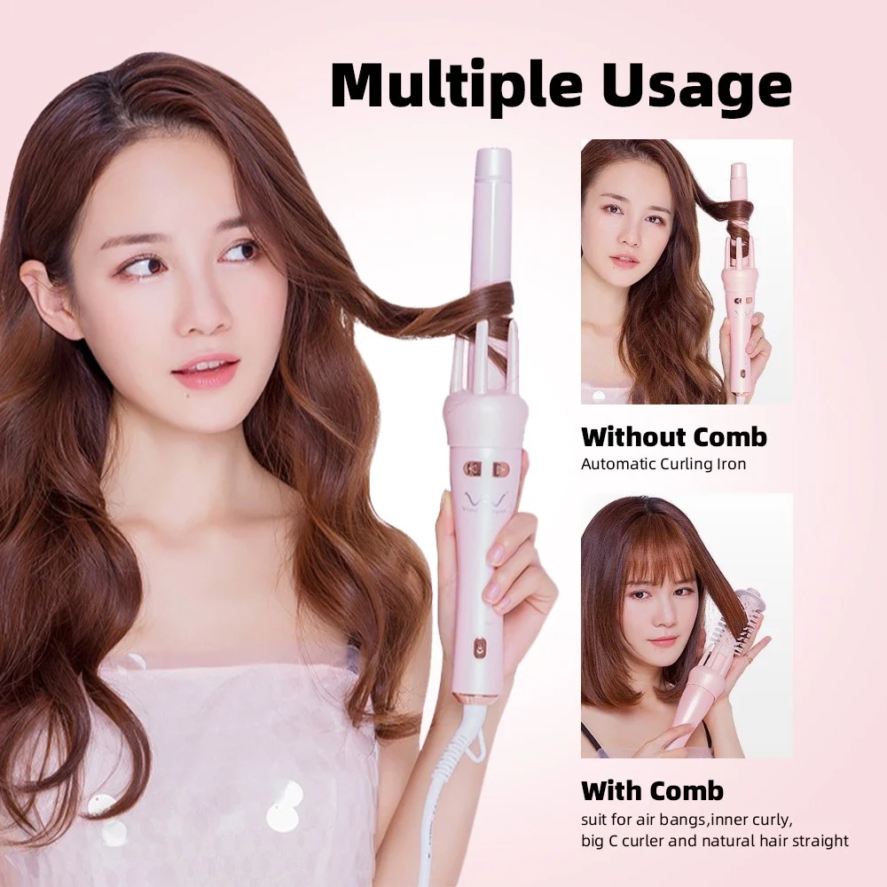 Vivid & Vogue Automatic Hair Curler 3Gen 4Gen Ceramic Curling Iron Automatic Rotation 28mm 32mm