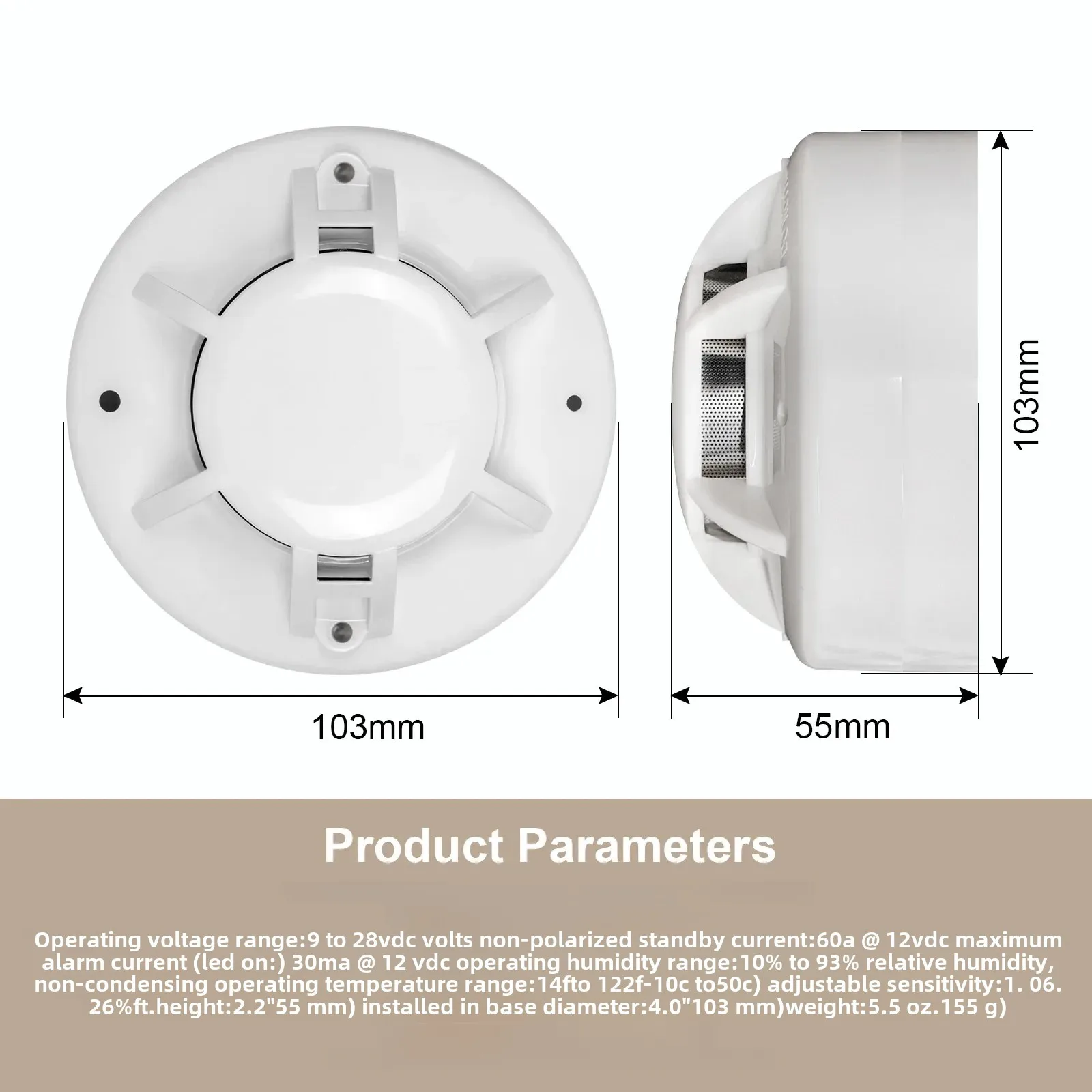 Kabelgebundener Netzwerksensor, Rauchmelder für Host-Komponenten, 910, Rauchmelder-Alarm für industrielles GSM-Alarmsystem