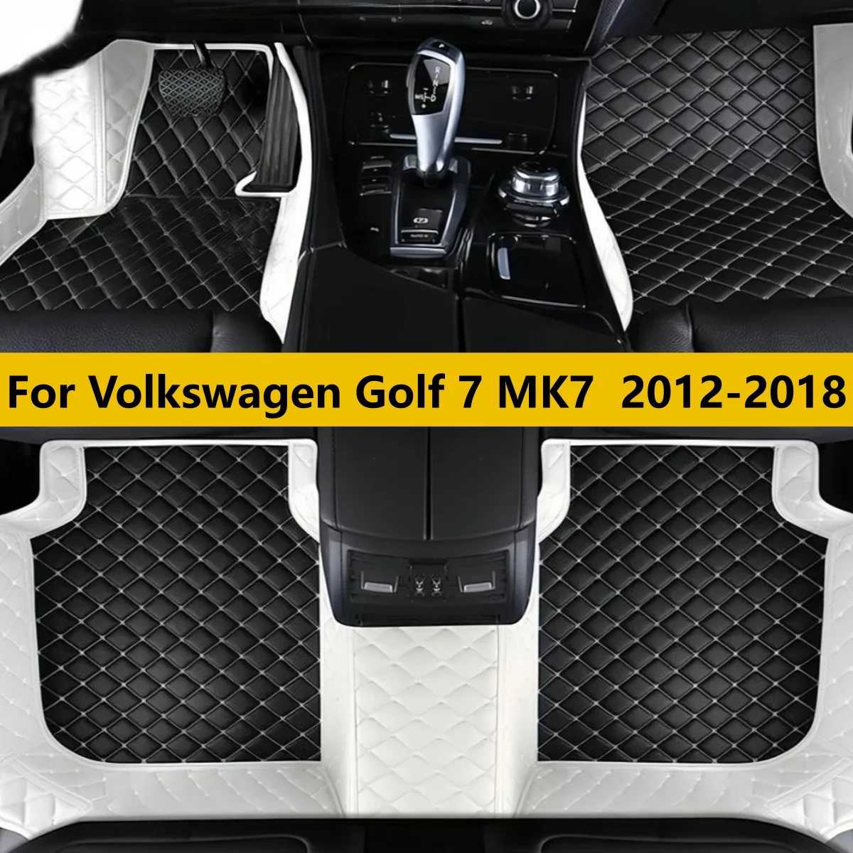 

Коврики для автомобиля Volkswagen Golf 7 MK7 2012-2018, кожаные, полный комплект