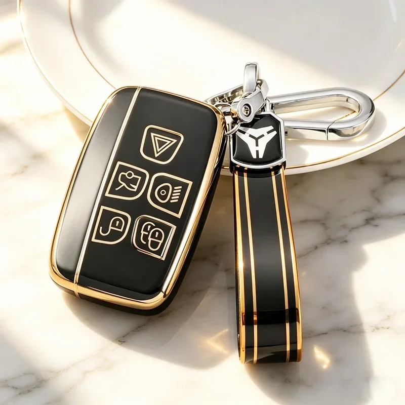 

For Land Rover Range Rover Evoque Sport Freelander Discovery Velar for Jaguar XE XF XJ TPU Car Key Case Shell Cover Fob