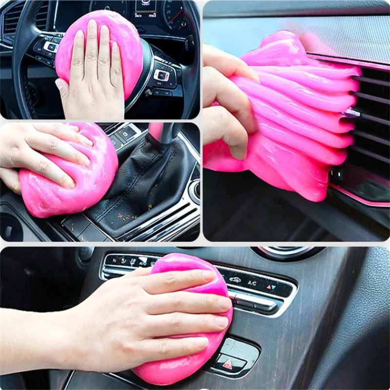 Car Cleaner Gel Slime For Cleaning Machine Auto Vent Magic Dust Remover Glue Computer Keyboard Dirt Cleaner Car Wash Interior