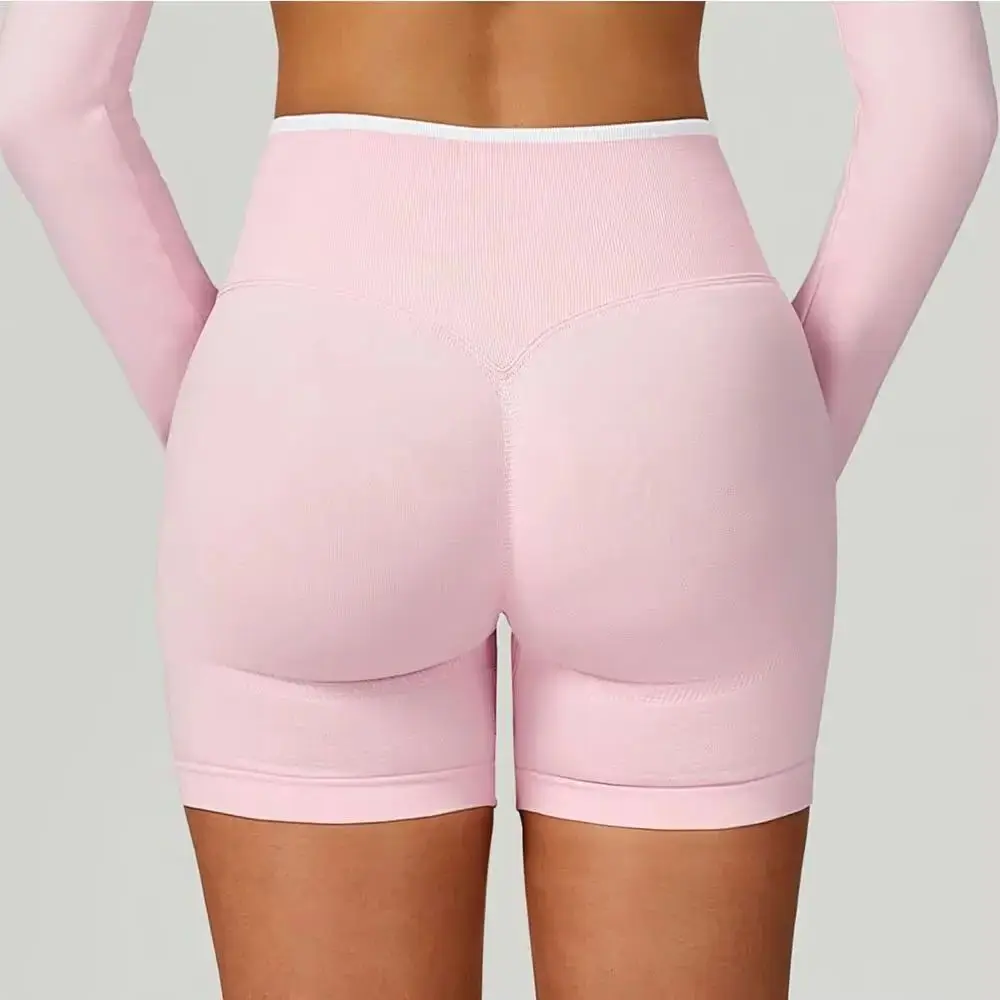 

Female Seamless Yoga Shorts Buttock Lift Gym Leggings Women High Waist Sports Shorts Women Running Workout Shorts Seamless
