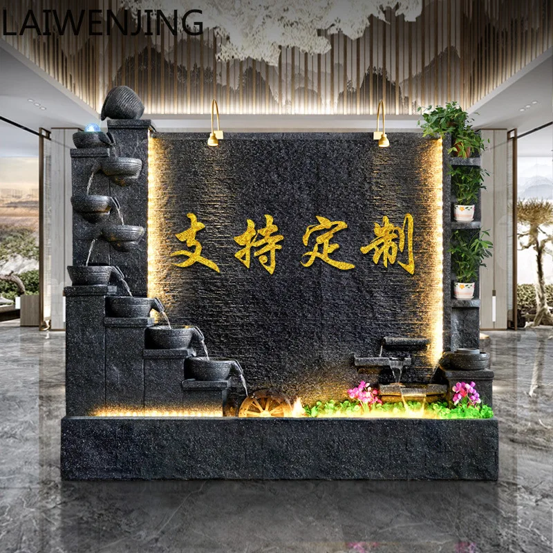 LYY  Water Curtain Wall Flowing Water Screen Rockery Fountain Courtyard Decoration Landscape Floor Ornament