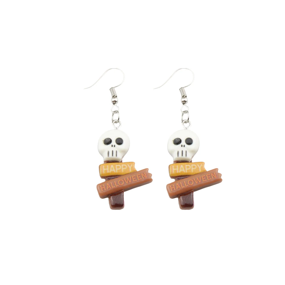 Cute Creative Halloween Set Earring For Women Resin Bag Drop Earrings Children Handmade Jewelry DIY Gifts