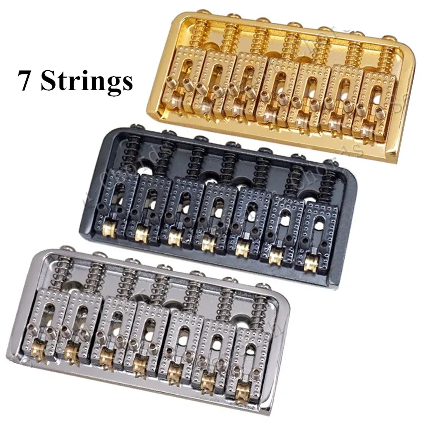 A Set Chrome Black Gold 7 8 Strings Electric Guitar Bridge Roller Saddle  Accessories Parts